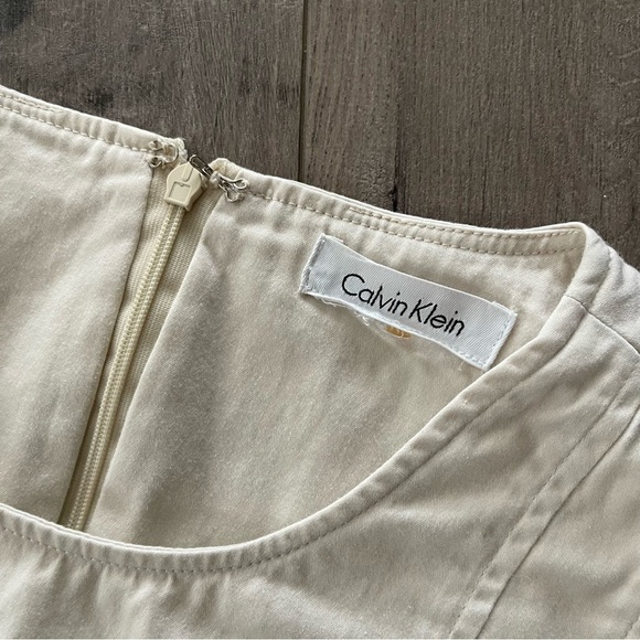 Calvin Klein Cream Khaki Utility Belted Midi Sheath Dress - Picture 5 of 5